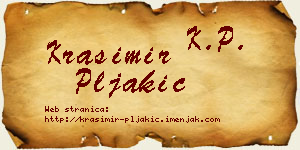 Krasimir Pljakić vizit kartica